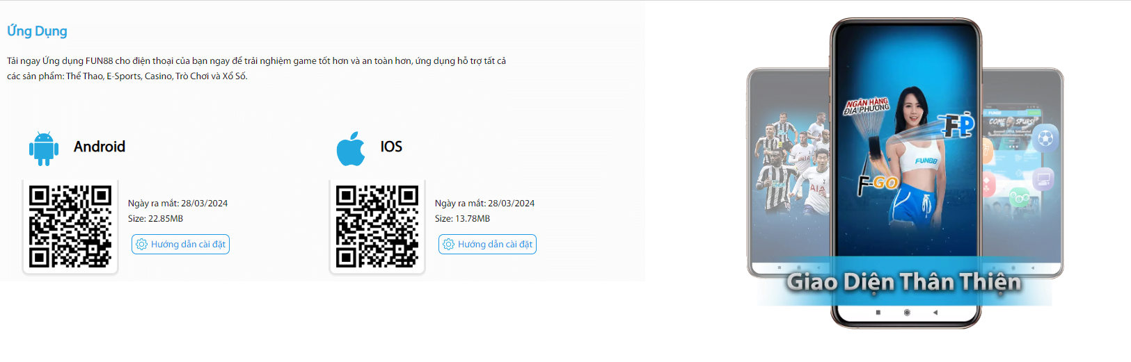 Cá cược trên ứng dụng Fun88