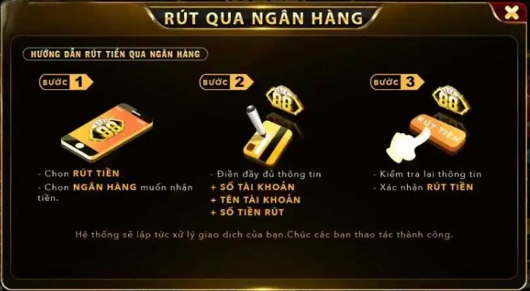 Các phương thức rút tiền hiện có trên Go88 cần lưu ý Các phương thức rút tiền hiện có trên Go88 cần lưu ý