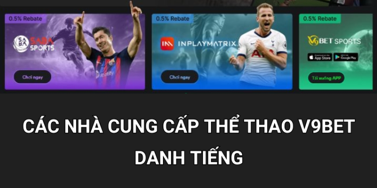 V9bet hợp tác với các nhà cung cấp thể thao danh tiếng
