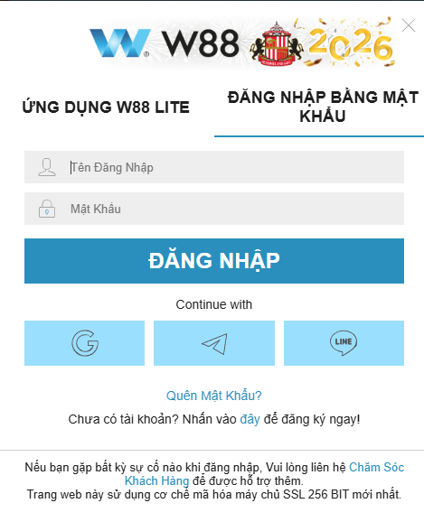 Nhập thông tin đăng nhập W88 Nhập thông tin đăng nhập W88