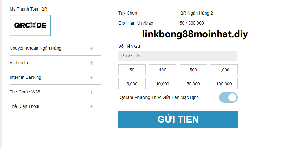 Các phương thức nạp tiền w88 Các phương thức nạp tiền w88